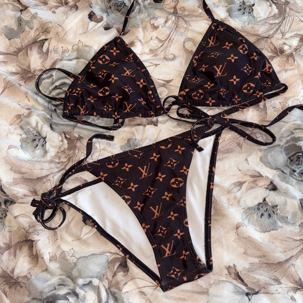Monogram Brown Bikini